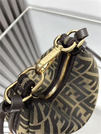 Fendigraphy Mini Brown FF Jacquard Fabric Bag