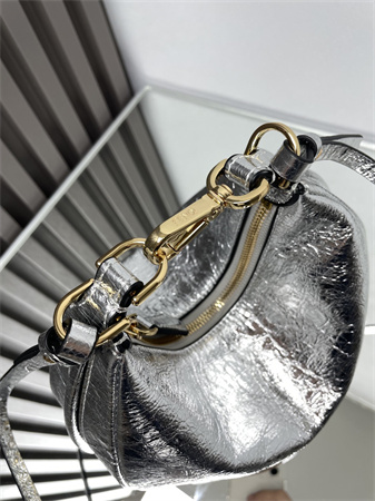 Fendigraphy Mini Leather Bag Silver/Gold