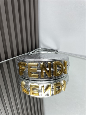 Fendigraphy Mini Leather Bag Silver/Gold