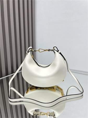 Fendigraphy Mini Leather Bag White