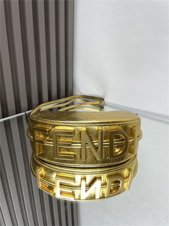 Fendigraphy Mini Leather Bag Gold