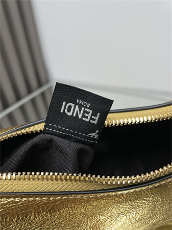 Fendigraphy Mini Leather Bag Gold