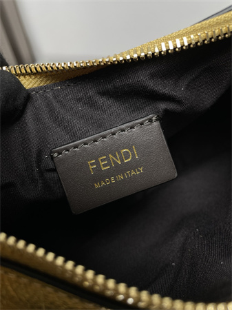 Fendigraphy Mini Leather Bag Gold