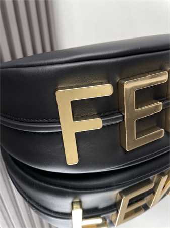 Fendigraphy Small Leather Bag Black