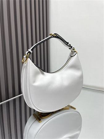 Fendigraphy Small Leather Bag White