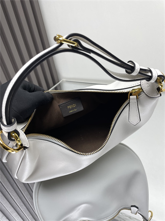 Fendigraphy Small Leather Bag White