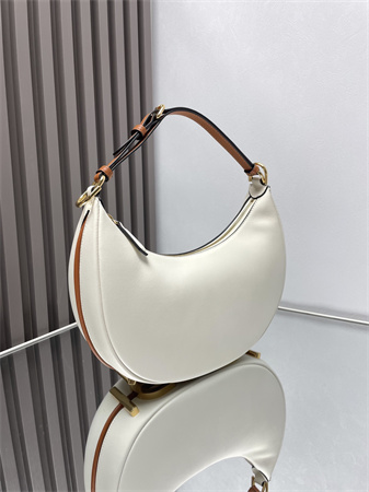 Fendigraphy Small Leather Bag White
