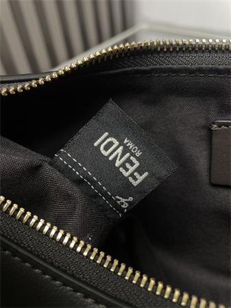 Fendigraphy Small Leather Bag Dk Grey