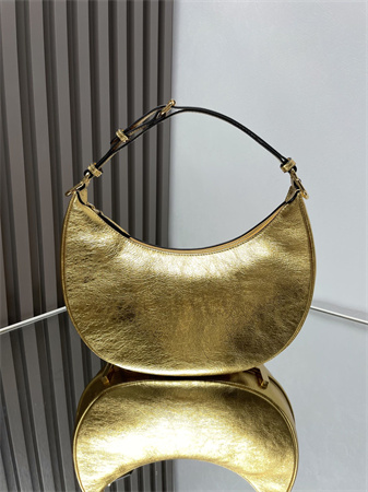 Fendigraphy Small Leather Bag Gold