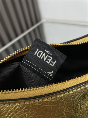 Fendigraphy Small Leather Bag Gold