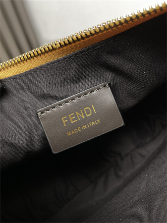 Fendigraphy Small Leather Bag Gold