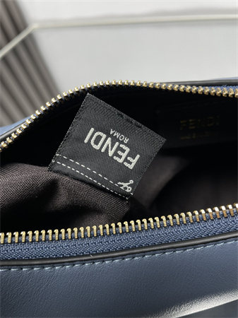 Fendigraphy Small Leather Bag Blue