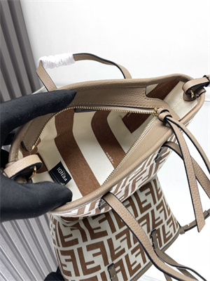 Fendi Roll Mini Tote Bag FF jacquard