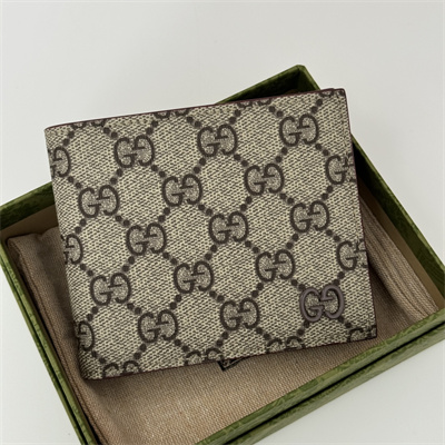 Gu.cci Bordeaux interior bi-fold wallet Supreme Canvas 768243