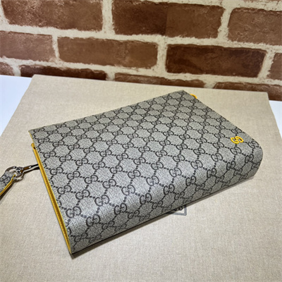Gu.cci  Pouch With GG Details Supreme Canvas 768255