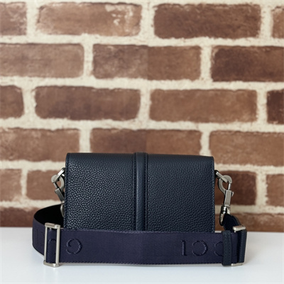 Gu.cci GG super mini bag Beige and ebony Original GG canvas and Navy leather 795213