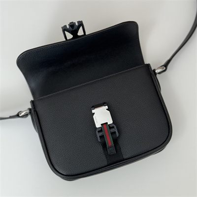 Gu.cci Super mini shoulder bag Black soft grainy leather 800313