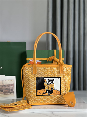 Goyard Anjou Mini Bag Chevroches Calfskin & Goyardine Canvas