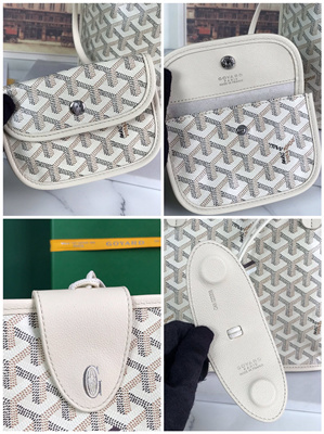 Goyard Anjou Mini Bag Chevroches Calfskin & Goyardine Canvas