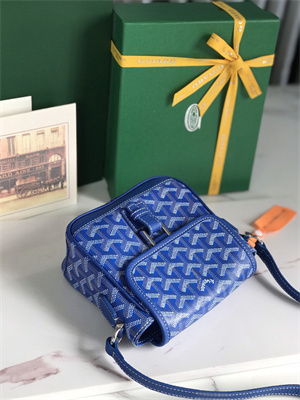 Goyard Grand Bleu PM Shoulder Bag Goyardine Canvas &  Calfskin