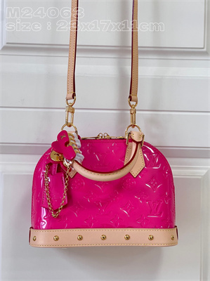 L.V Alma BB Bag Monogram Vernis embossed cowhide leather Pink M24063