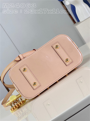 L.V Alma BB Bag Monogram Vernis embossed cowhide leather Yellow M24063