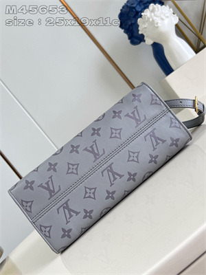 L.V ONTHEGO PM  Monogram Ink Calfskin Trianon Gray M12465