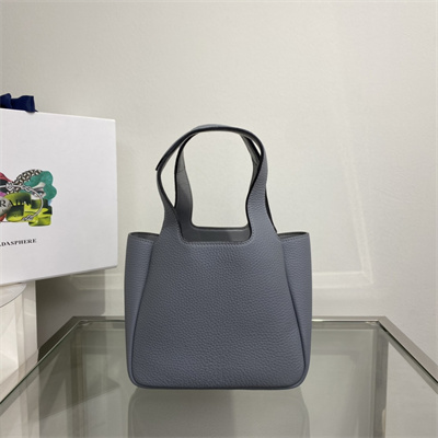 Prada Leather Mini Bag Grey Blue 1BA349