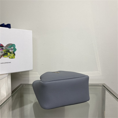 Prada Leather Mini Bag Grey Blue 1BA349