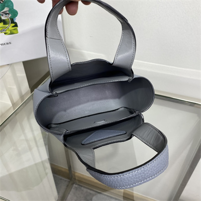 Prada Leather Mini Bag Grey Blue 1BA349