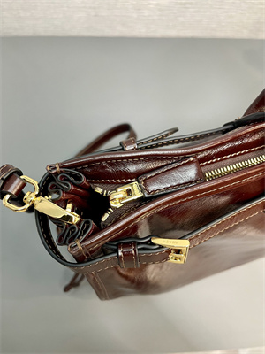 Prada Large leather handbag Burgundy 1BA439