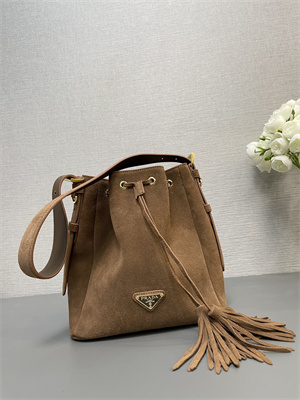 Prada Suede Bucket bag Brown 1BE079