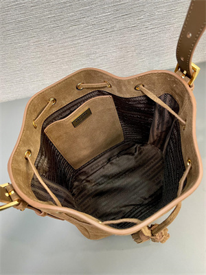 Prada Suede Bucket bag Brown 1BE079