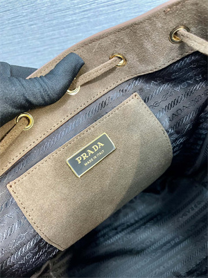Prada Suede Bucket bag Brown 1BE079