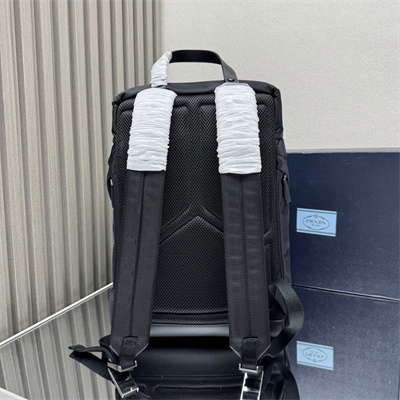 Prada Re-Nylon and leather backpack Black 2VZ135