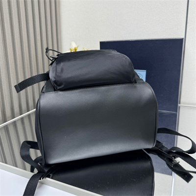 Prada Re-Nylon and leather backpack Black 2VZ135
