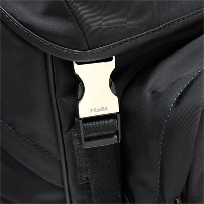 Prada Re-Nylon and leather backpack Black 2VZ135