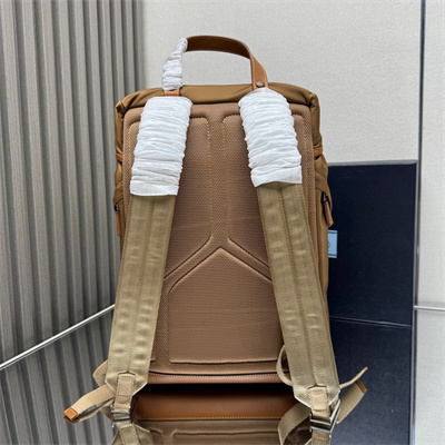 Prada Re-Nylon and leather backpack Cork Beige 2VZ135