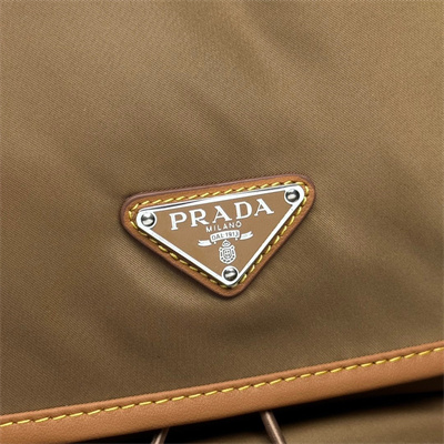 Prada Re-Nylon and leather backpack Cork Beige 2VZ135