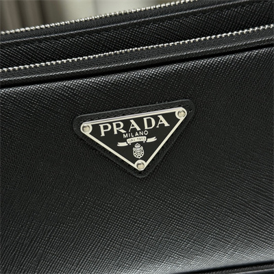 Prada Saffiano leather belt bag Black 2VH156