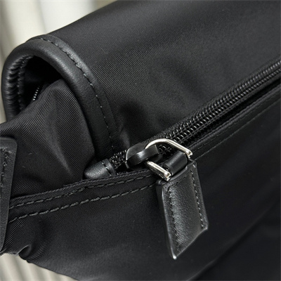 Prada Re-Nylon and leather shoulder bag Black 2VH176