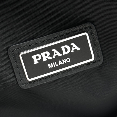 Prada Re-Nylon and leather shoulder bag Black 2VH176