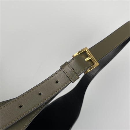 Prada Large leather shoulder bag with topstitching Green 1BC181