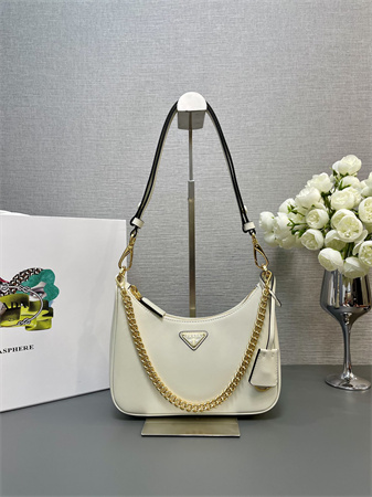Prada Re-Edition Smooth Leather mini-bag White 1BC204