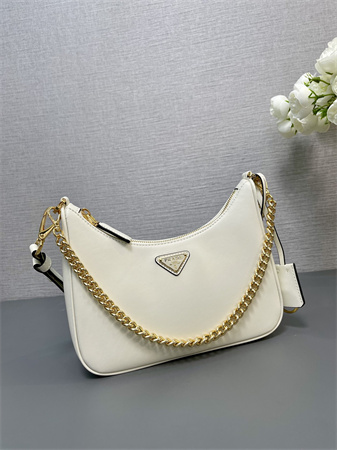 Prada Re-Edition Smooth Leather mini-bag White 1BC204