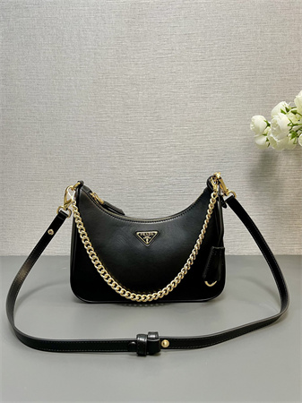 Prada Re-Edition Smooth Leather mini-bag Black 1BC204