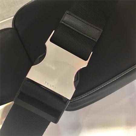 Prada Re-Nylon and Saffiano leather belt bag Black 2VL977