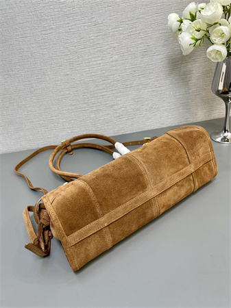 Prada Medium suede handbag  Brown 1BA426