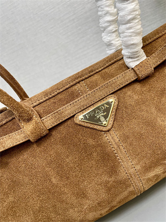 Prada Medium suede handbag  Brown 1BA426