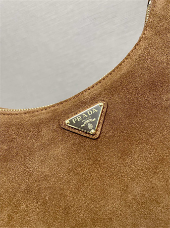 Prada Re-Edition suede mini-bag  Brown 1BC204